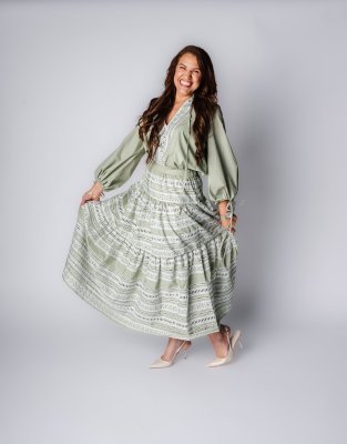 Eyelet Embroidered Skirt Set — view 2