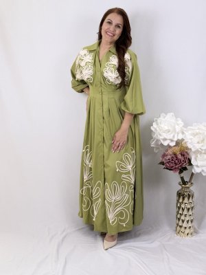 Midnight Botanical Dress — view 3