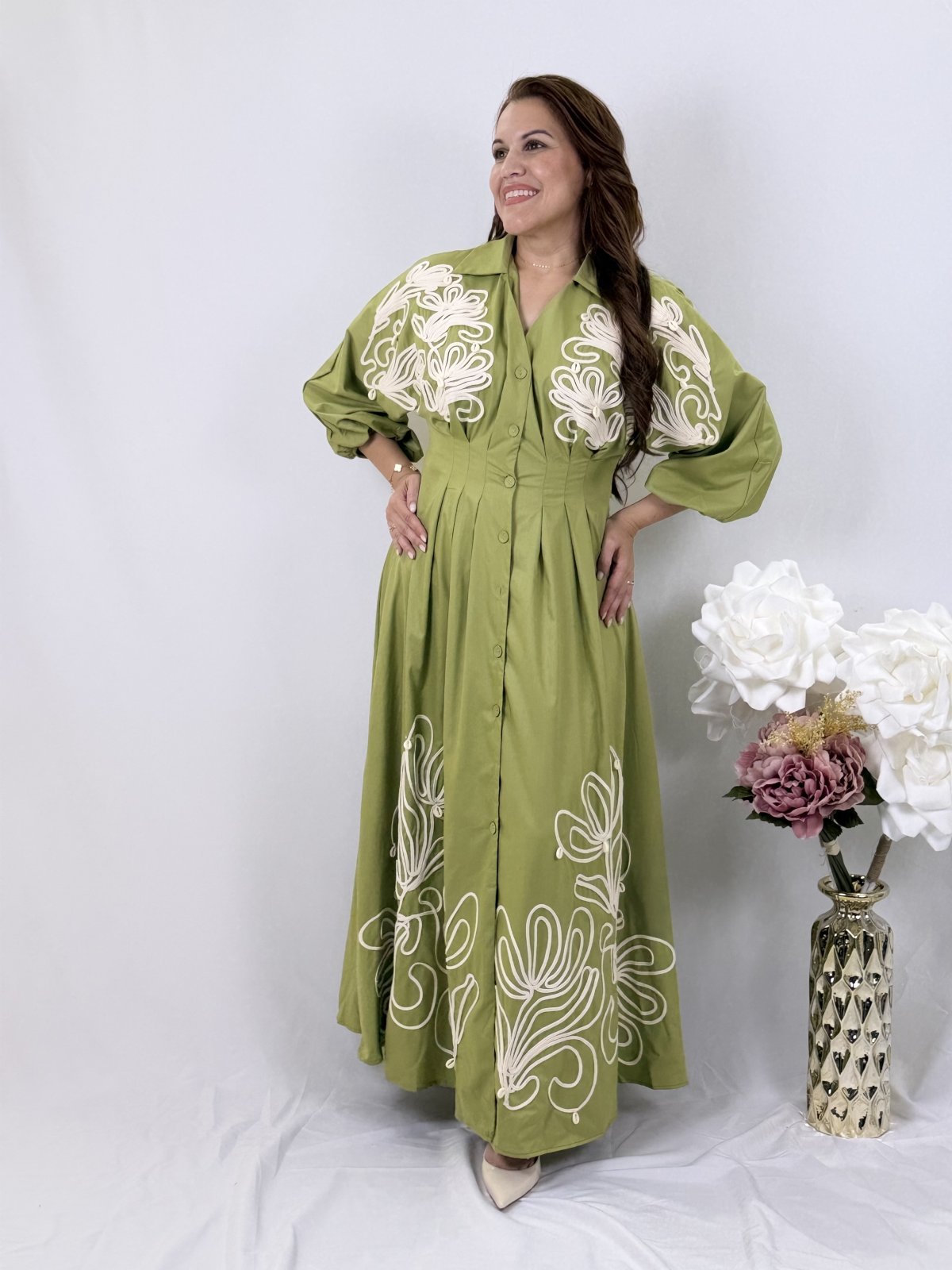 Midnight Botanical Dress